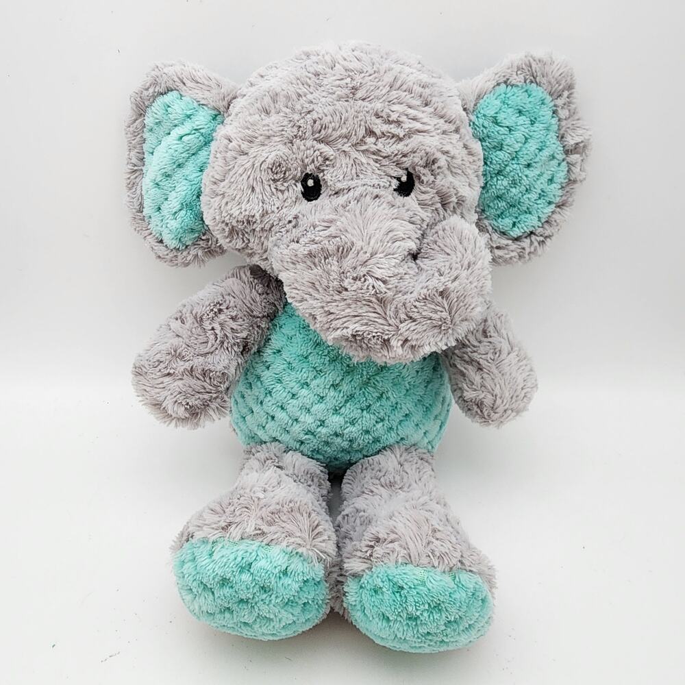 Spark Create Imagine Gray Elephant Rattle Plush Stuffed Lovey 14" Crinkle Ears